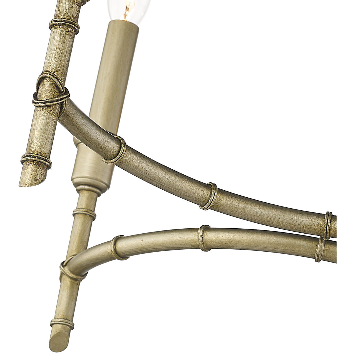 Cambay 6 Light 25 inch White Gold Chandelier Ceiling Light